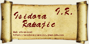 Isidora Rapajić vizit kartica